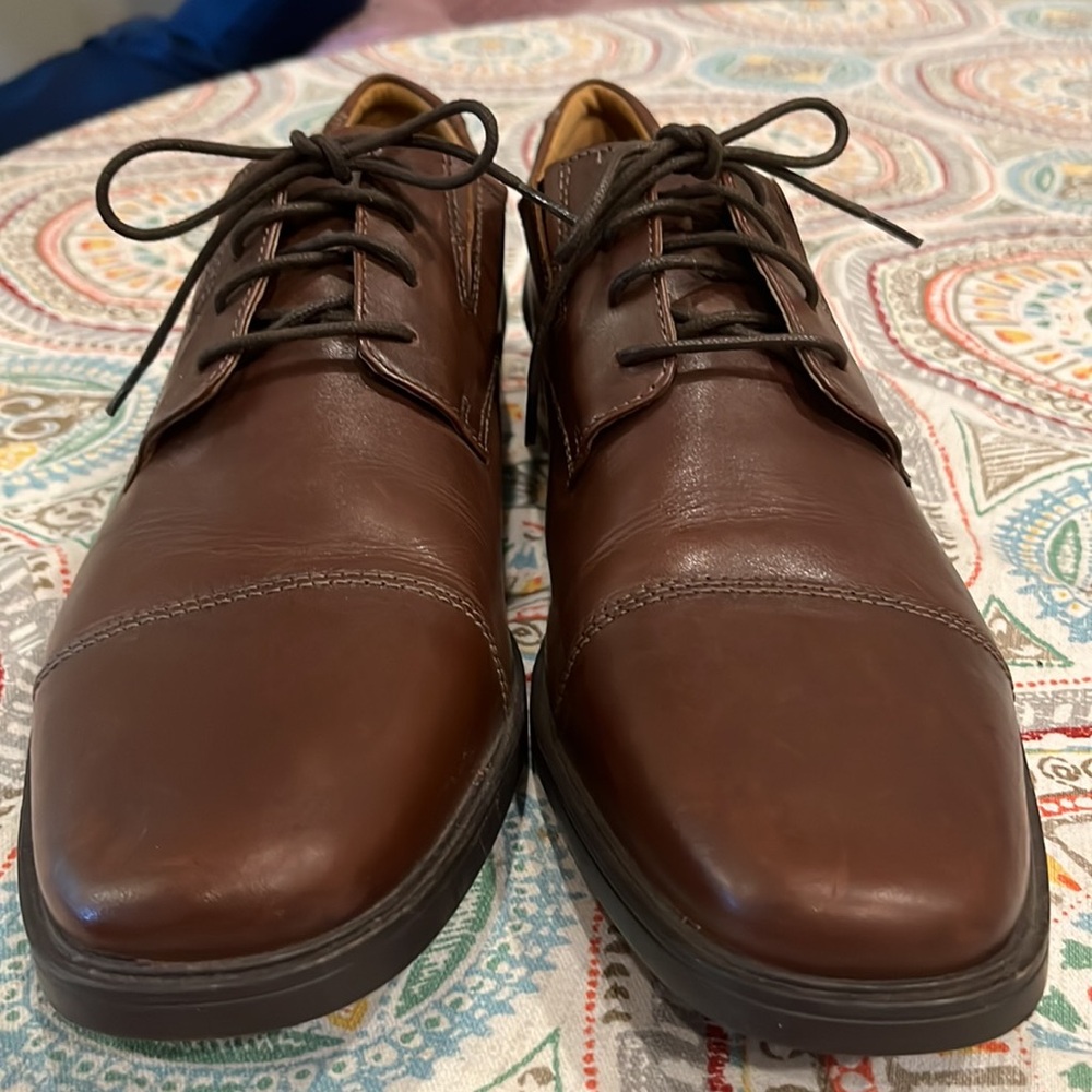 Clarks Whiddon Cap Brown Leather Oxford size 12M